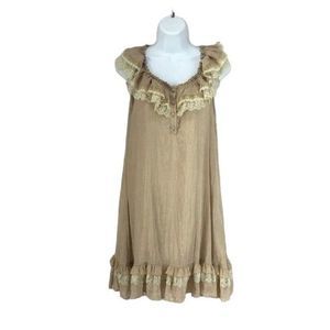 Gracia Girl’s Tan‎ Sleeveless peasant large Dress